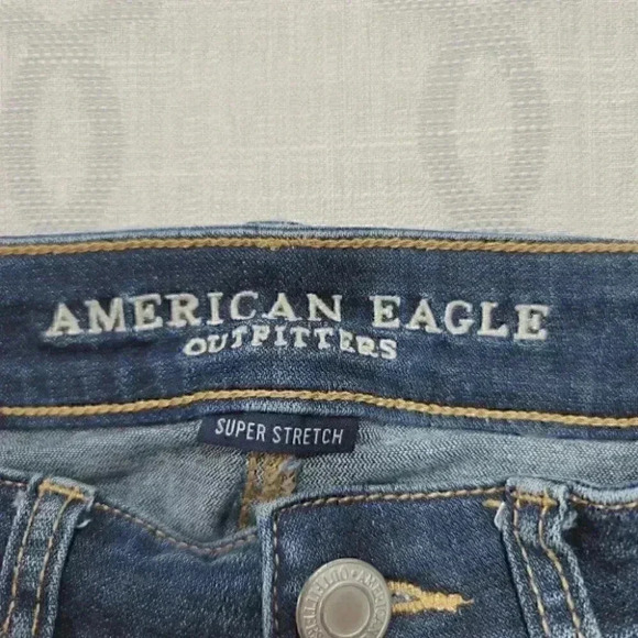American Eagle Super Stretch High Rise Jegging Distressed Jeans Size 0 - Picture 7 of 9